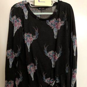 Flower Deer Head Shirt